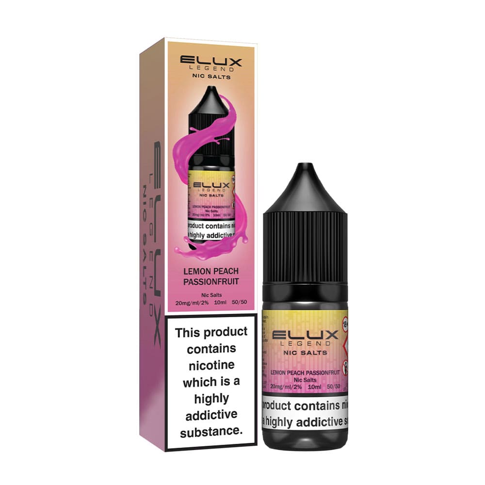 Elux Legend Nic Salt Lemon Peach Passionfruit Box of 10