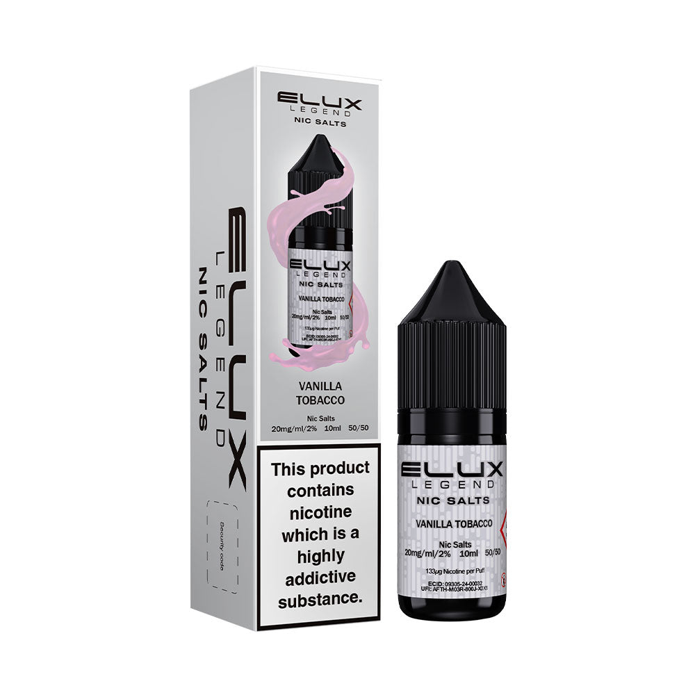 Elux Legend Nic Salt Vanilla Tobacco Box of 10
