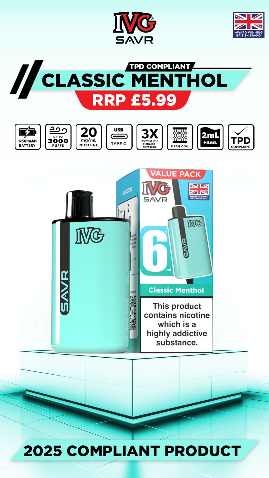 IVG SAVR Prefilled Pod Kit (Box of 5)