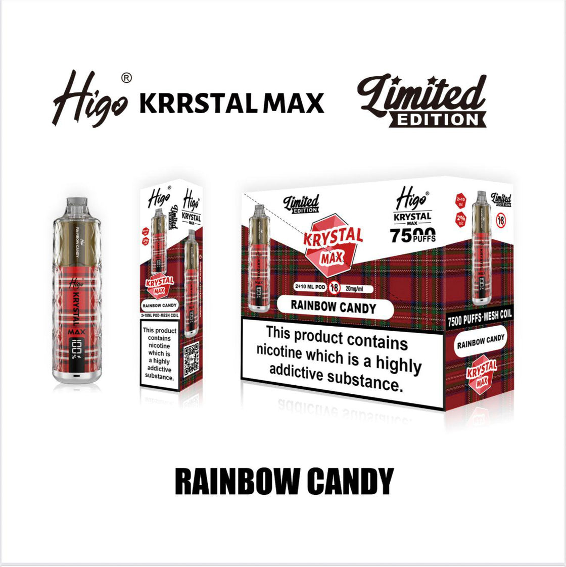 Higo Krystal Max 7500 Prefilled Pod Kit (Box of 10)