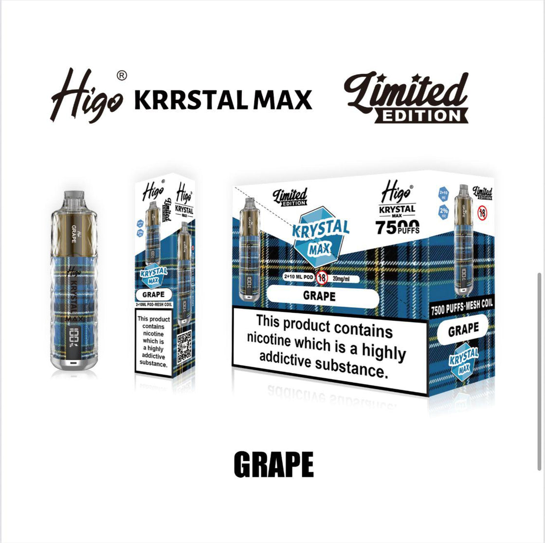 Higo Krystal Max 7500 Prefilled Pod Kit (Box of 10)