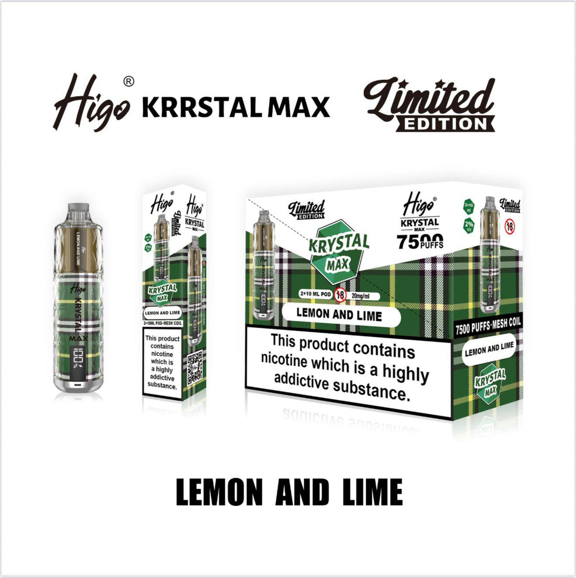 Higo Krystal Max 7500 Prefilled Pod Kit (Box of 10)