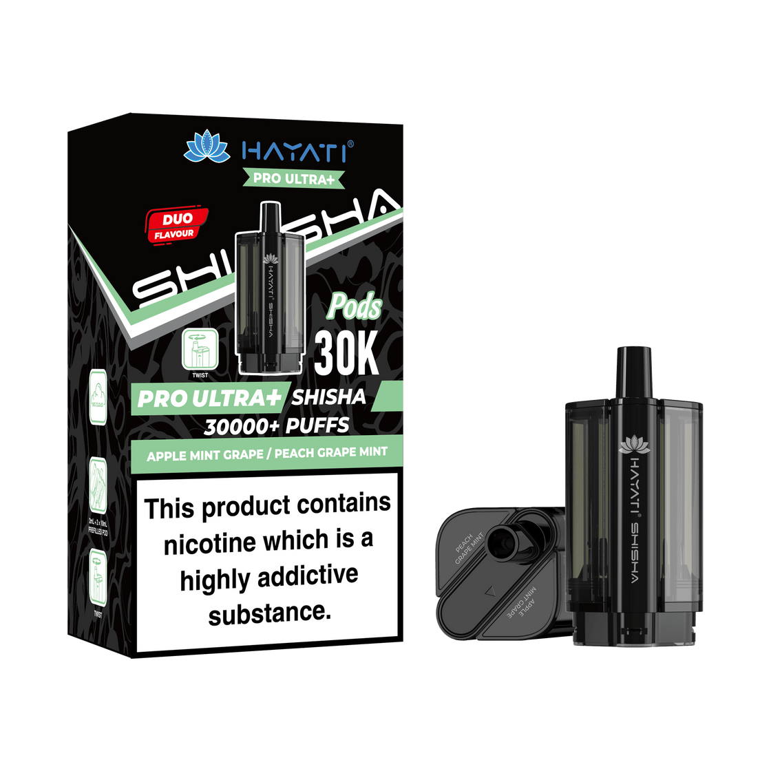 Hayati Pro Ultra+ Shisha Replacement Pods- 5 Pack