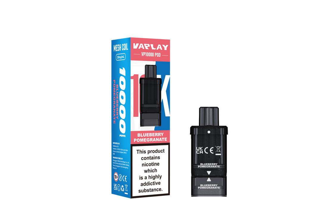 VAPLAY VP10000 Replacement Pods - 20m- 5 Pack