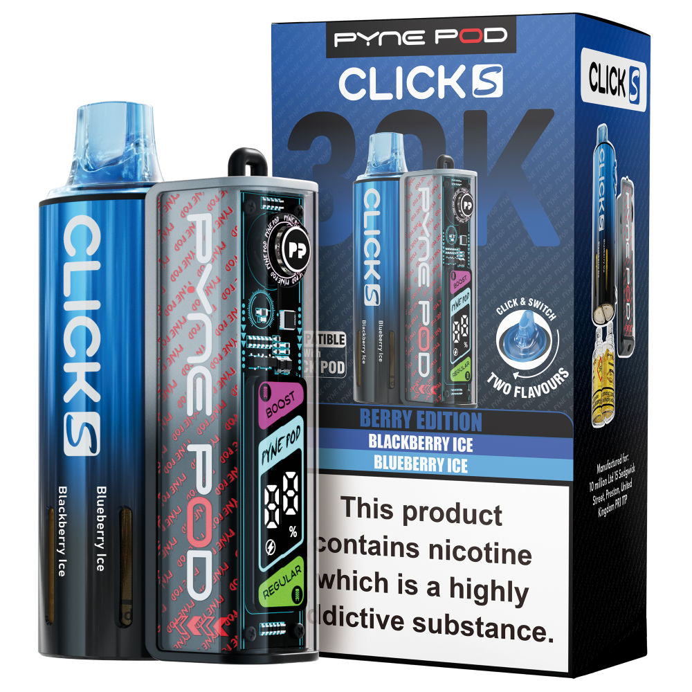Pyne Pod Click S 30K Vape Kit - 20mg - 5 Pack