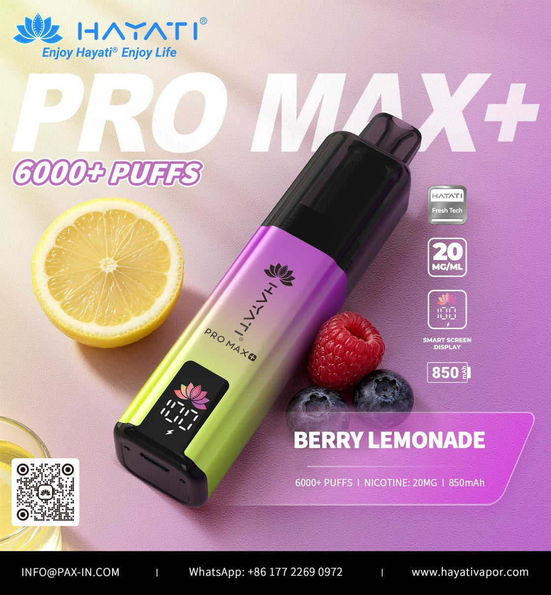 Hayati Pro Max Plus 6000 Box of 5 Pods - Prefilled Pods