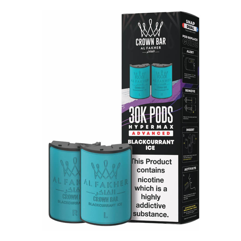Al Fakher Crown Bar 30K Hypermax Prefilled Pods (Box of 5)