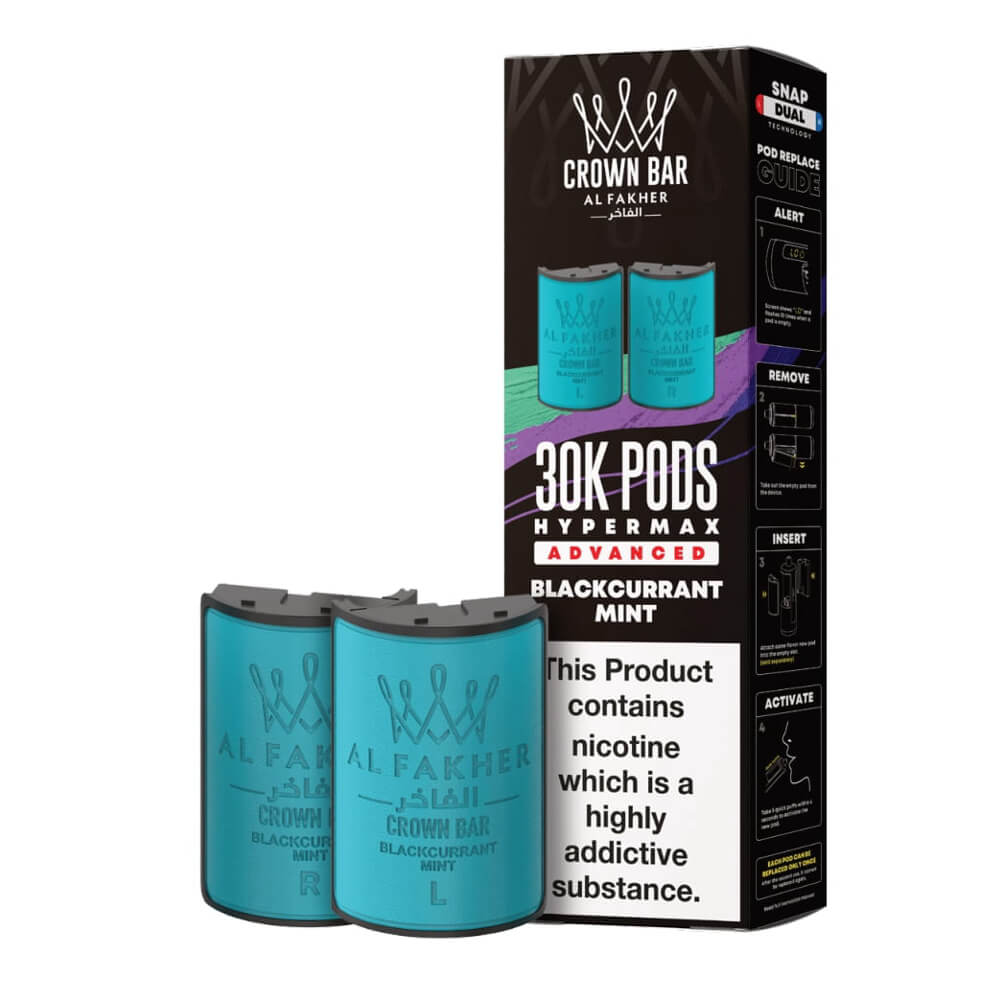 Al Fakher Crown Bar 30K Hypermax Prefilled Pods (Box of 5)