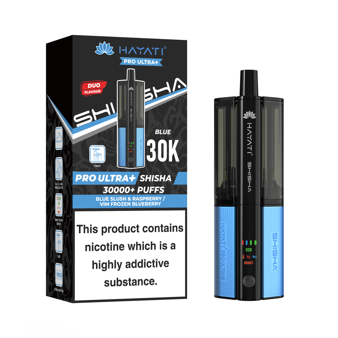 Hayati Pro Ultra Plus Shisha 30k Kit - Box Of 5