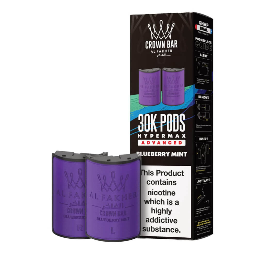Al Fakher Crown Bar 30K Hypermax Prefilled Pods (Box of 5)