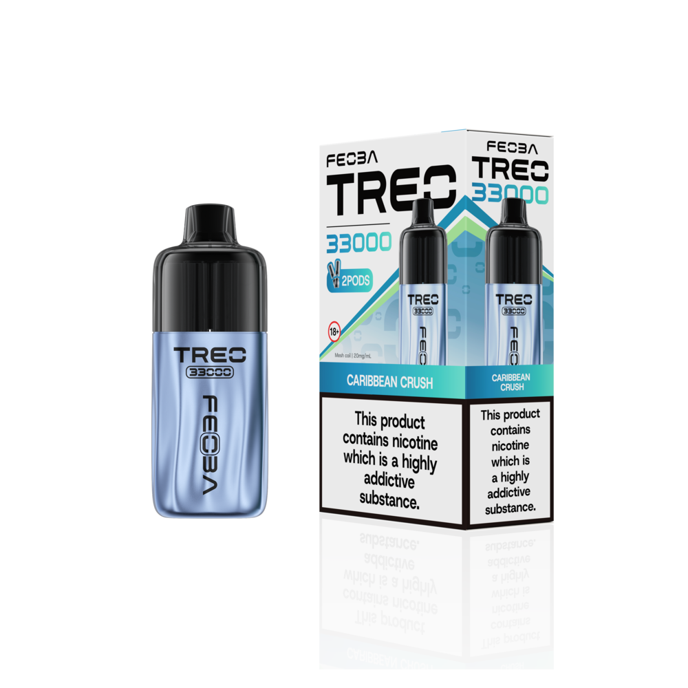Feoba Trio 33000 Pre-filled Vape Pod Kit- Dual Flavour- 20mg -6 Pack