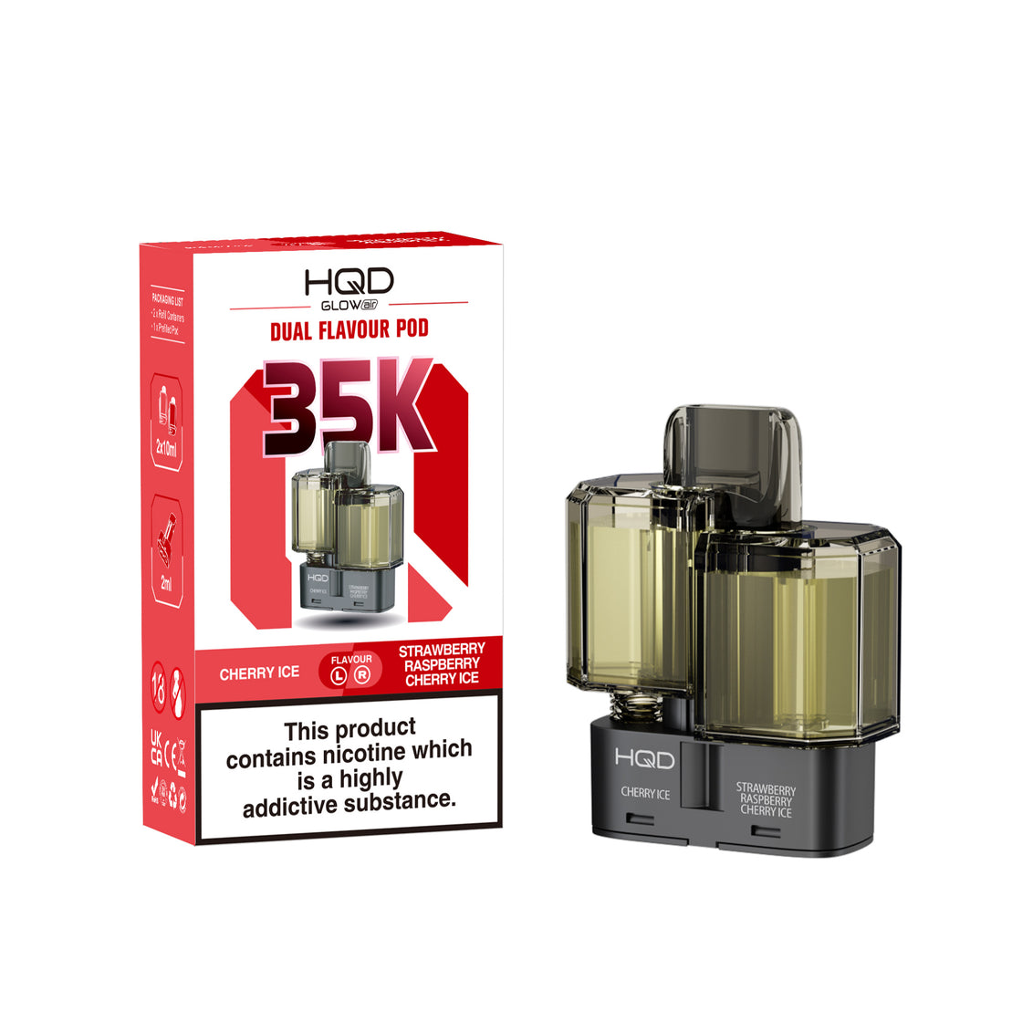HQD Glow Air 35K Prefilled Vape Pods (Box of 5)