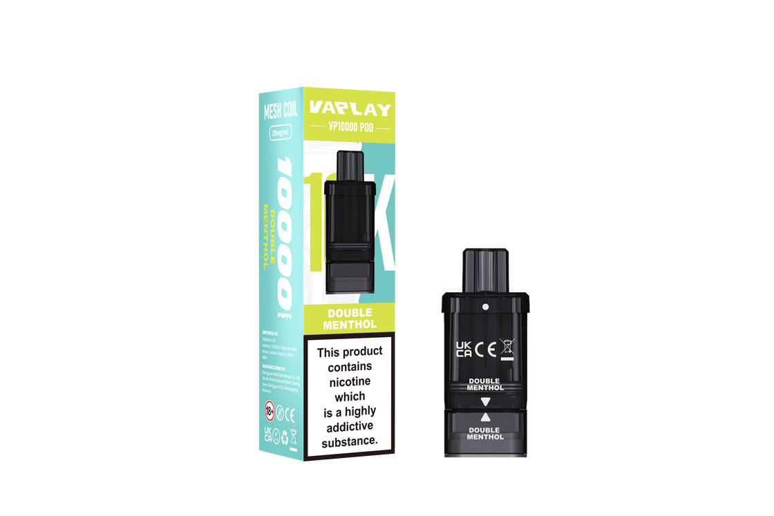 VAPLAY VP10000 Replacement Pods - 20m- 5 Pack