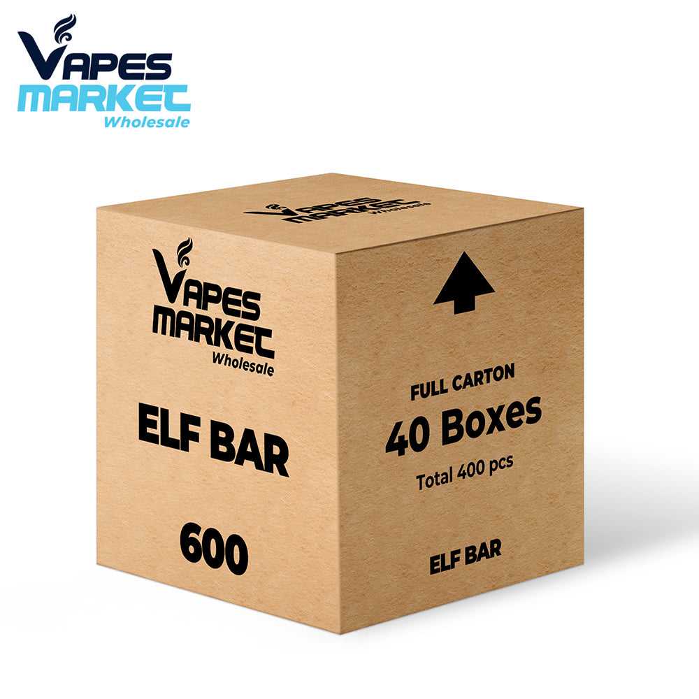 Elf Bar 600 Disposble Vape - Full Carton (40 Boxes Mixed Flavours)