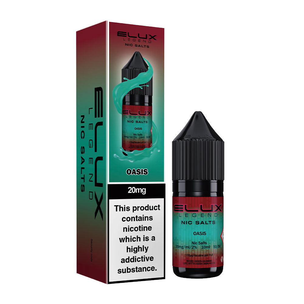 Elux Legend Nic Salt Oasis Box of 10 - 11.95 Elux Legend Nic Salt Oasis Box of 10 - 11.95