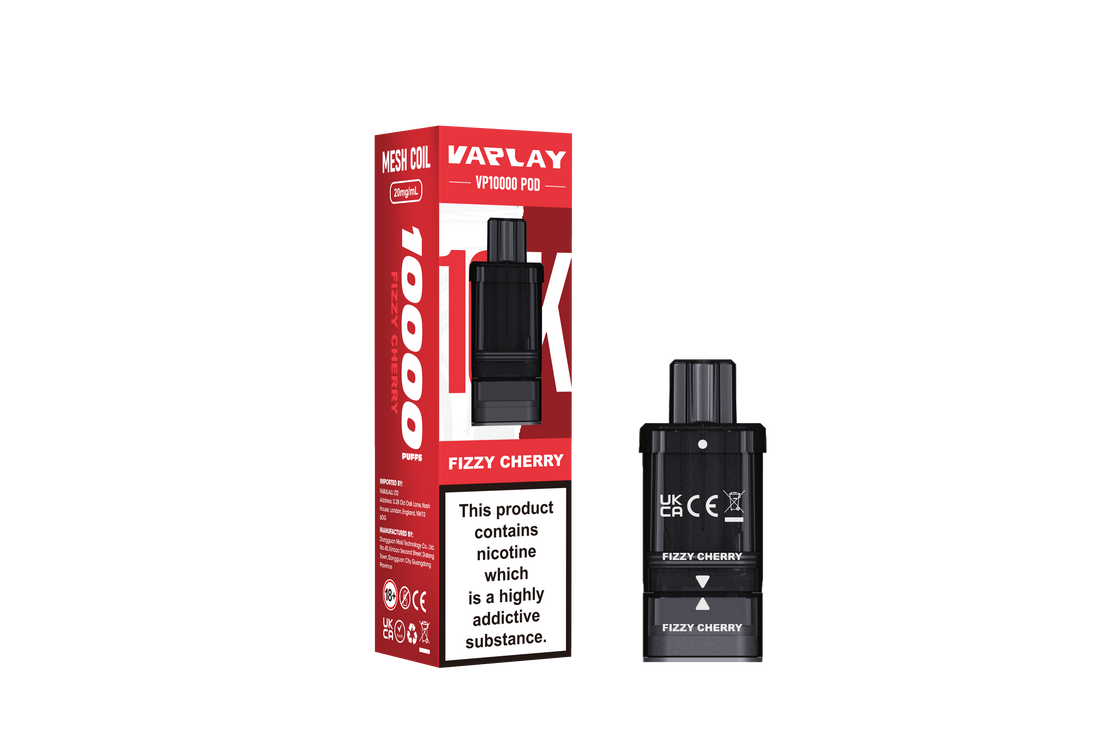 VAPLAY VP10000 Replacement Pods - 20m- 5 Pack