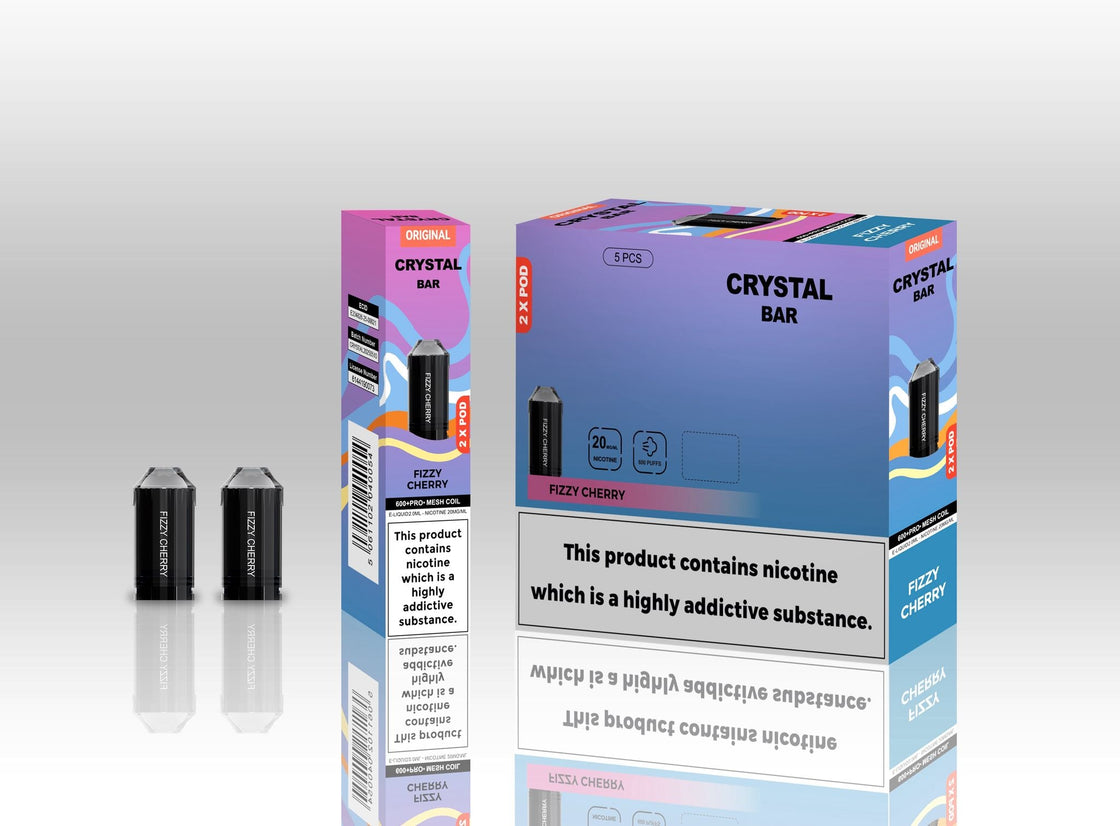 Original Crystal Bar 600 Puffs Replacement Pods 20mg- 10 Pack