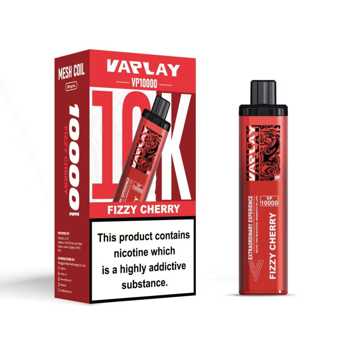 VAPLAY VP10000 Vape Pod Kit - 20mg - 5 Pack