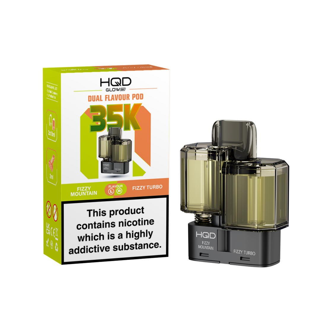 HQD Glow Air 35K Prefilled Vape Pods (Box of 5)