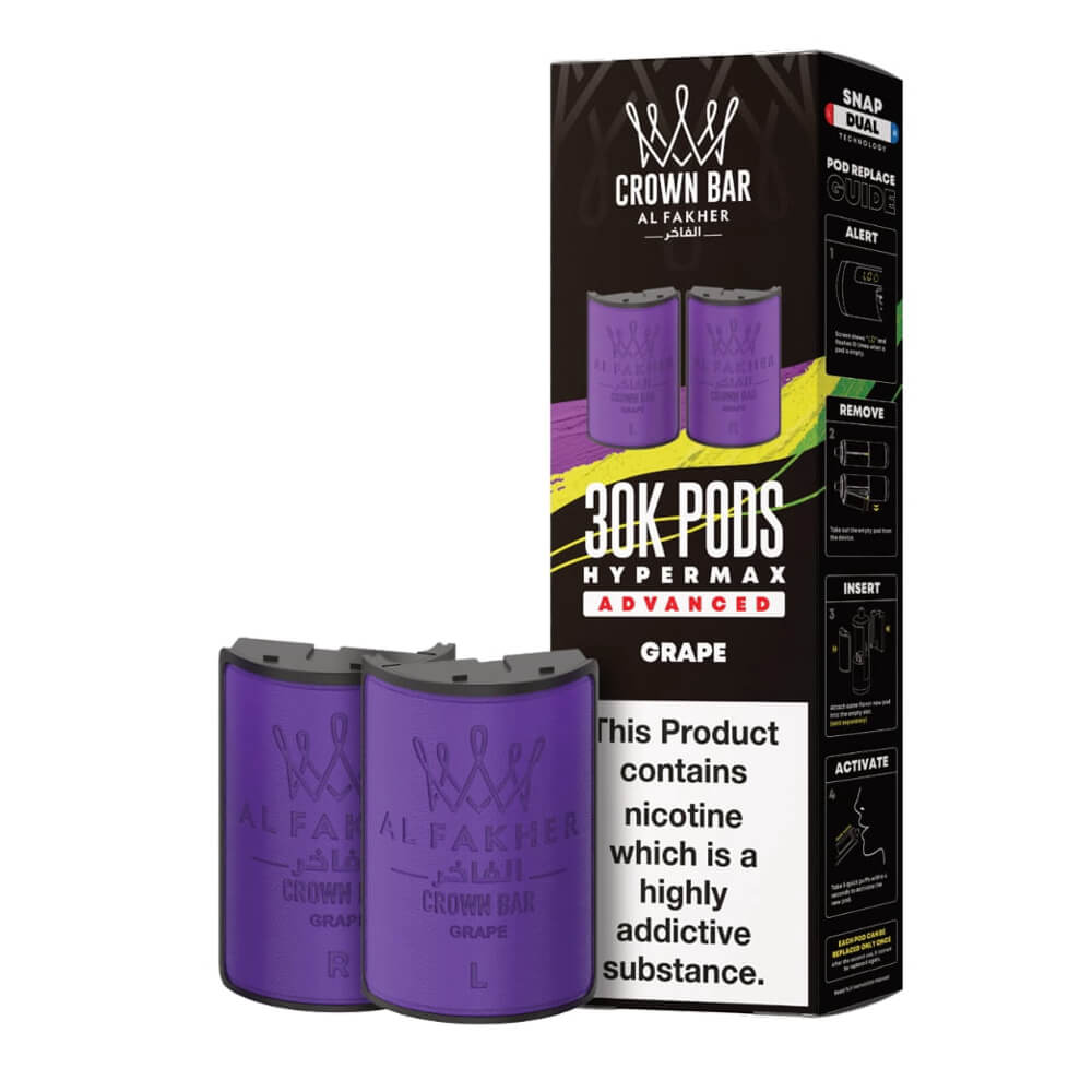 Al Fakher Crown Bar 30K Hypermax Prefilled Pods (Box of 5)