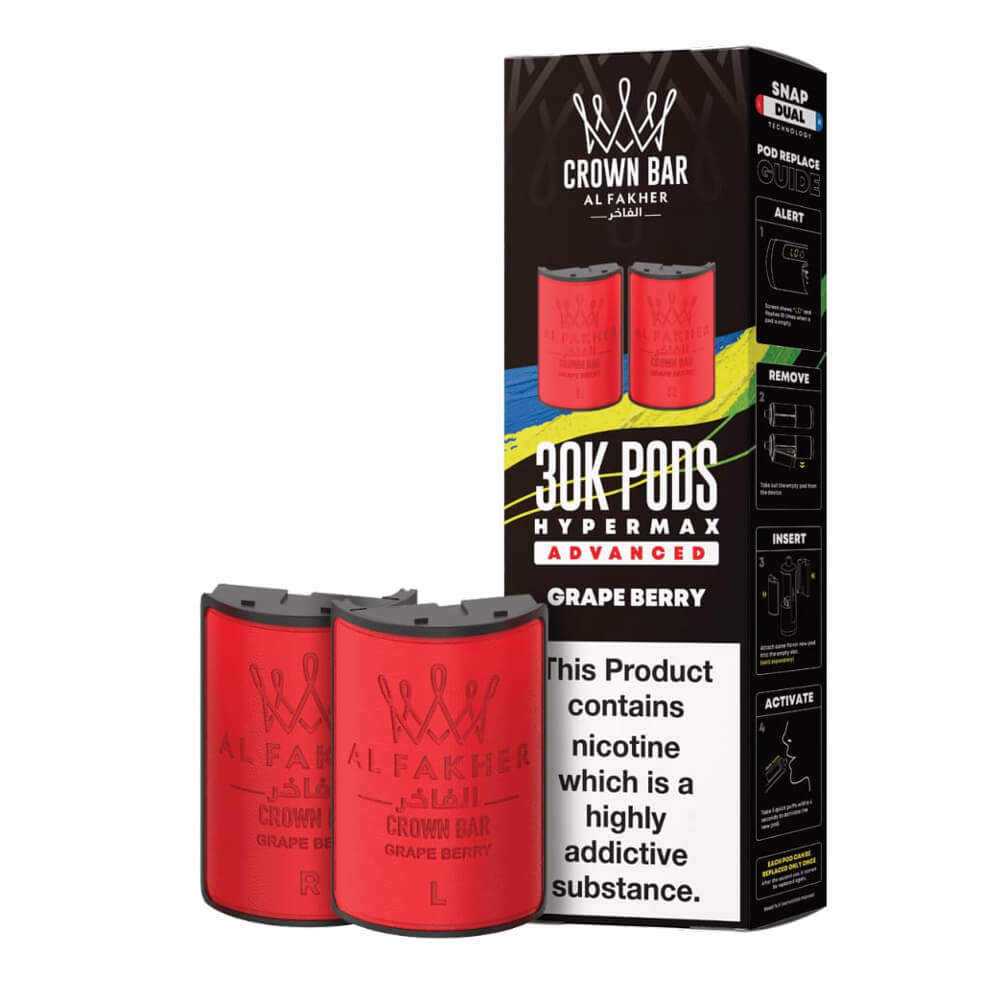 Al Fakher Crown Bar 30K Hypermax Prefilled Pods (Box of 5)