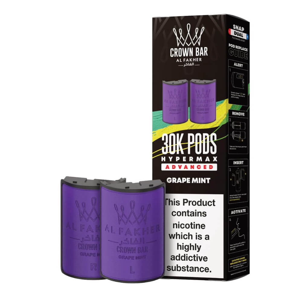 Al Fakher Crown Bar 30K Hypermax Prefilled Pods (Box of 5)