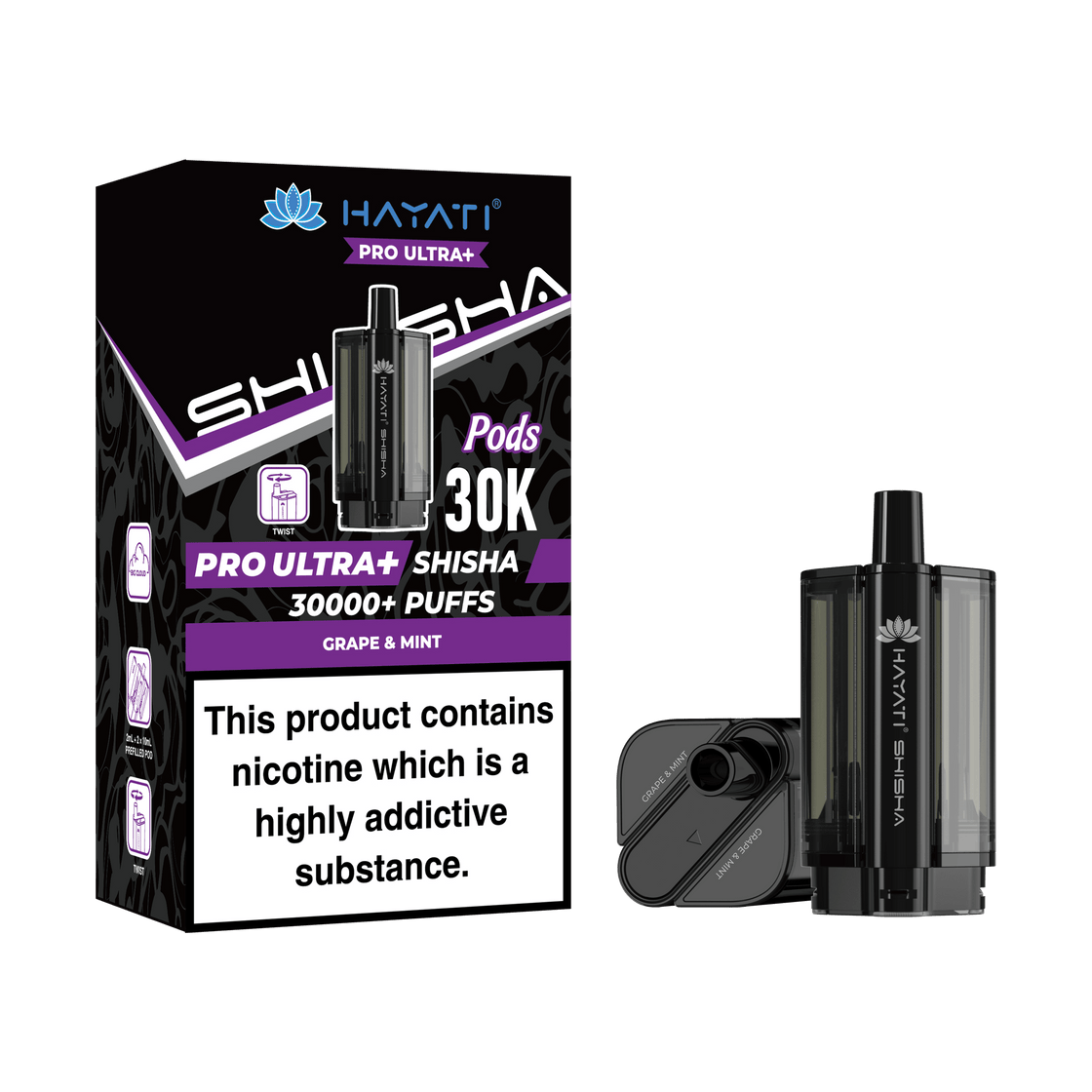 Hayati Pro Ultra+ Shisha Replacement Pods- 5 Pack