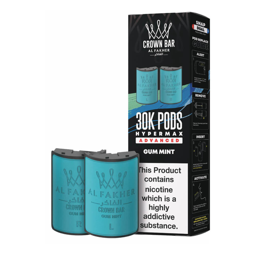 Al Fakher Crown Bar 30K Hypermax Prefilled Pods (Box of 5)