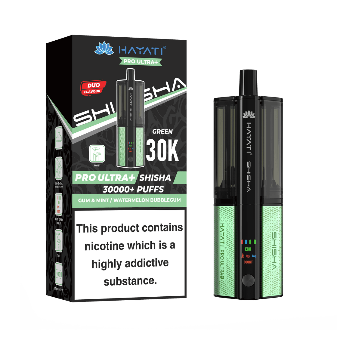 Hayati Pro Ultra Plus Shisha 30k Kit - Box Of 5