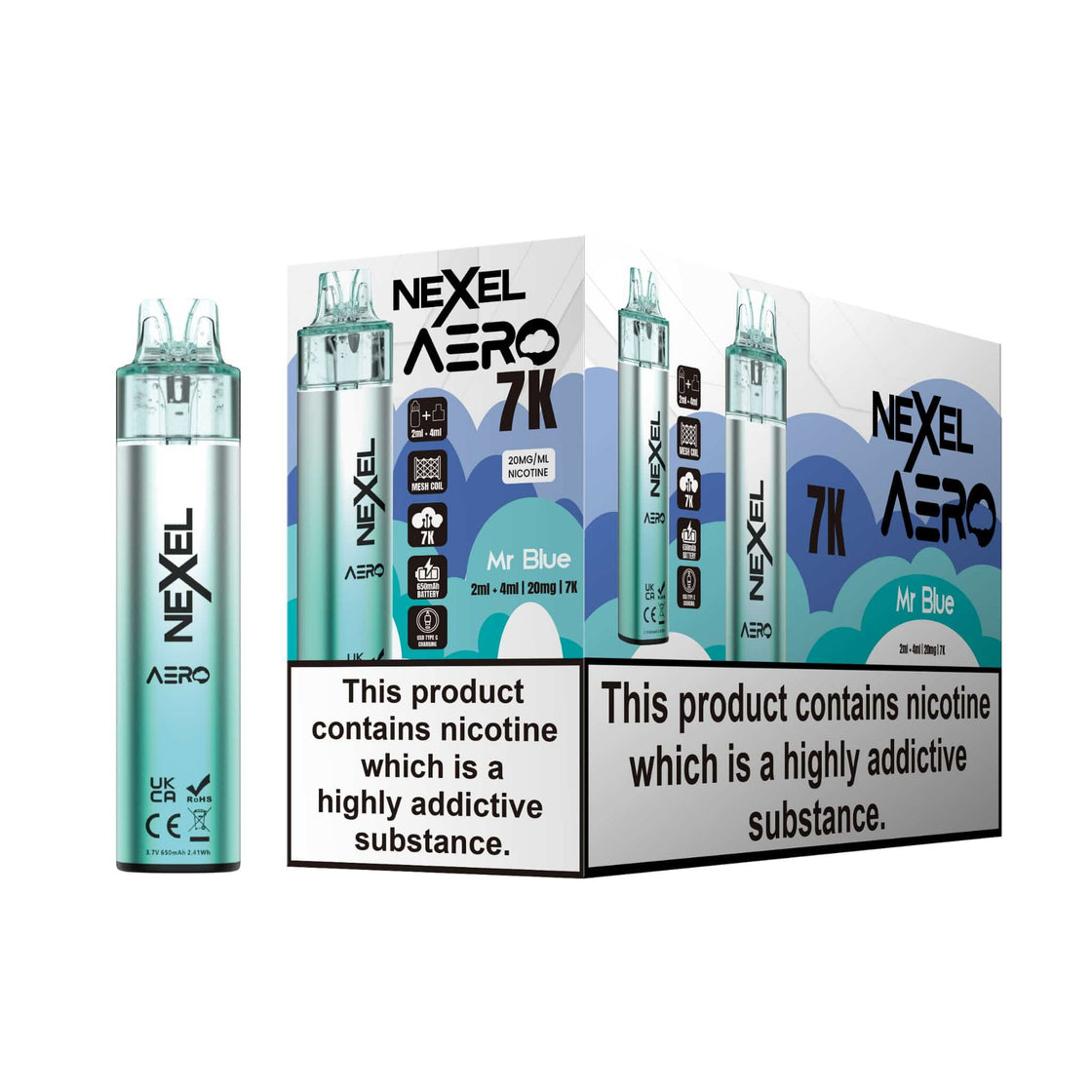 Nexel Aero 7k Prefilled Pod Kit - 5 Pack