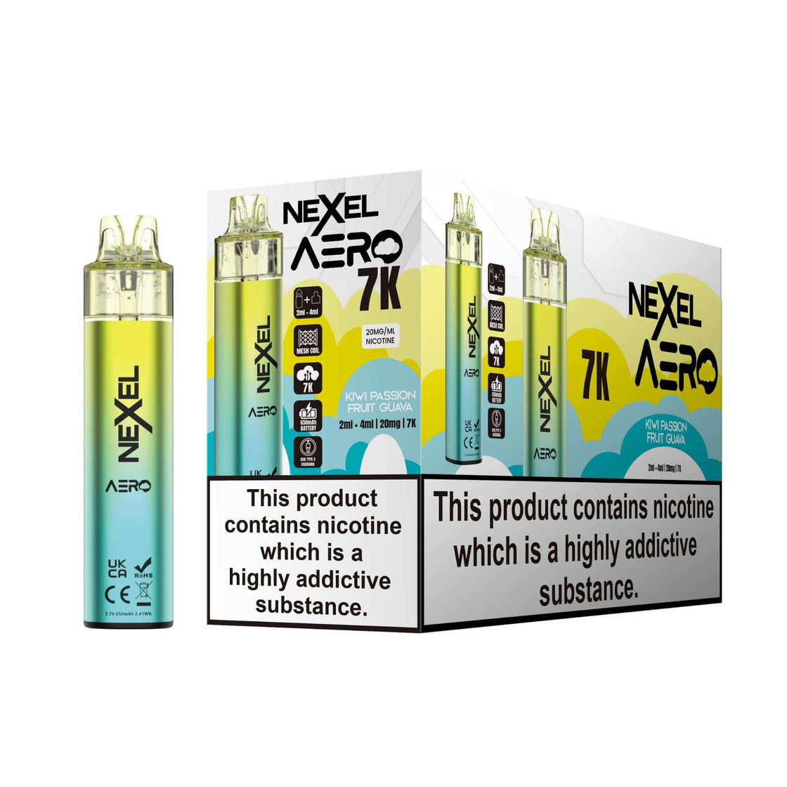 Nexel Aero 7k Prefilled Pod Kit - 5 Pack
