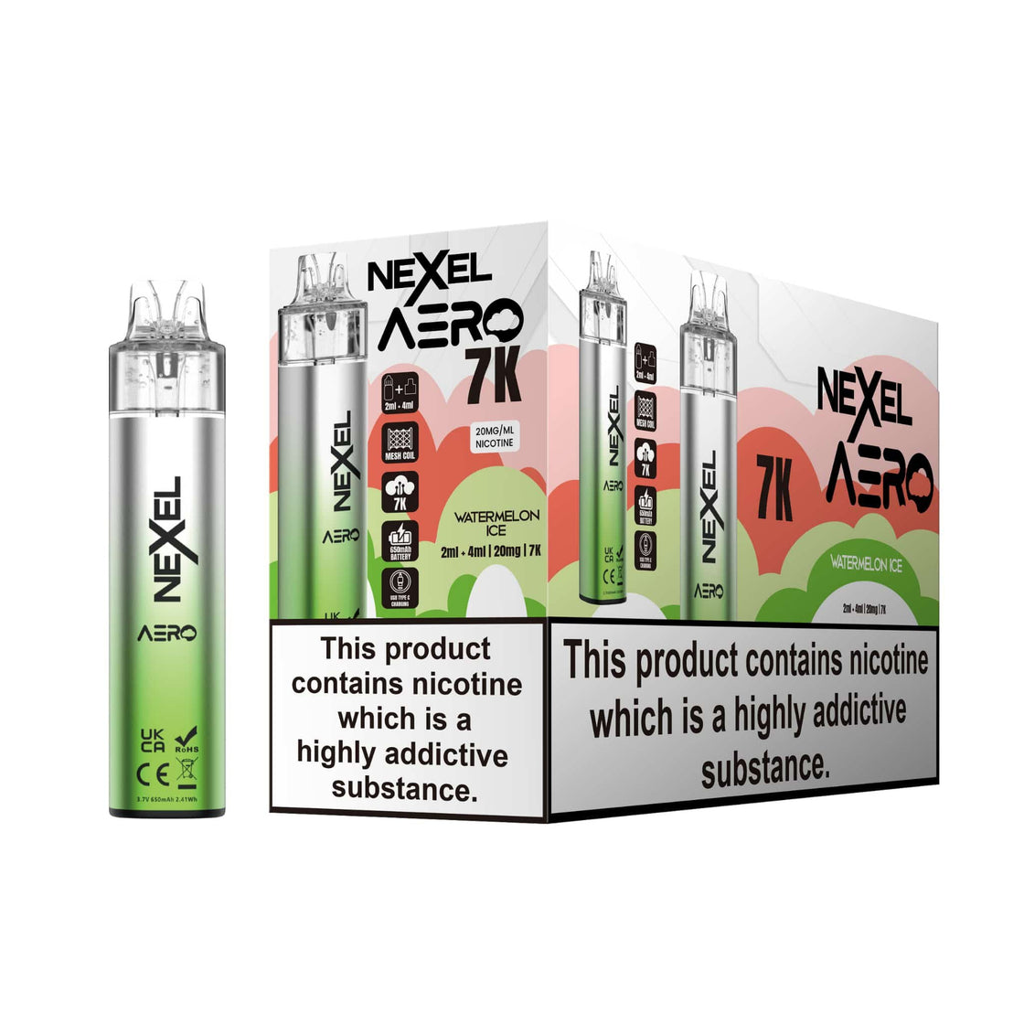 Nexel Aero 7k Prefilled Pod Kit - 5 Pack