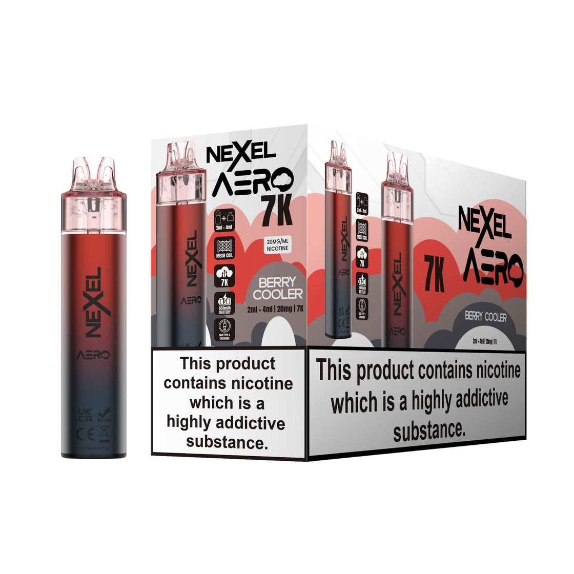 Nexel Aero 7k Prefilled Pod Kit - 5 Pack