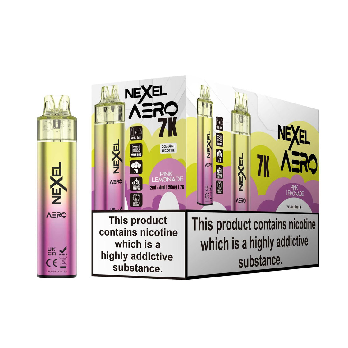 Nexel Aero 7k Prefilled Pod Kit - 5 Pack
