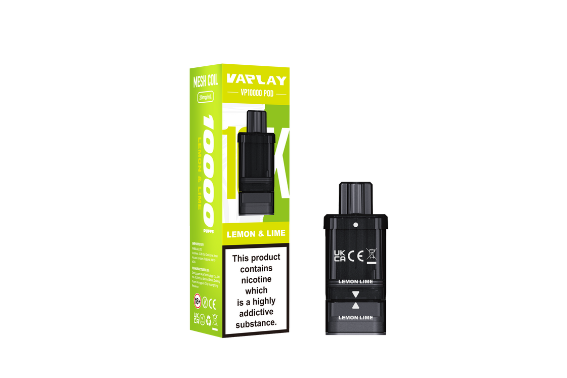 VAPLAY VP10000 Replacement Pods - 20m- 5 Pack