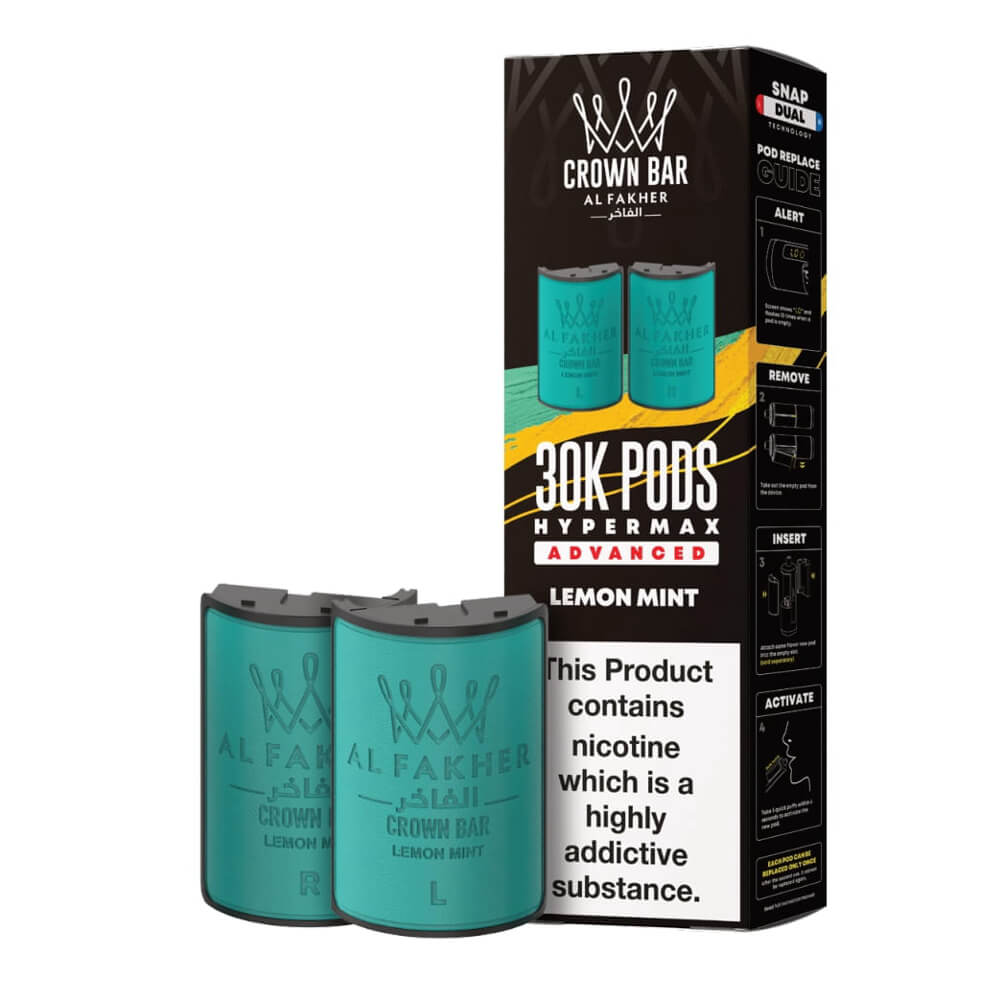 Al Fakher Crown Bar 30K Hypermax Prefilled Pods (Box of 5)