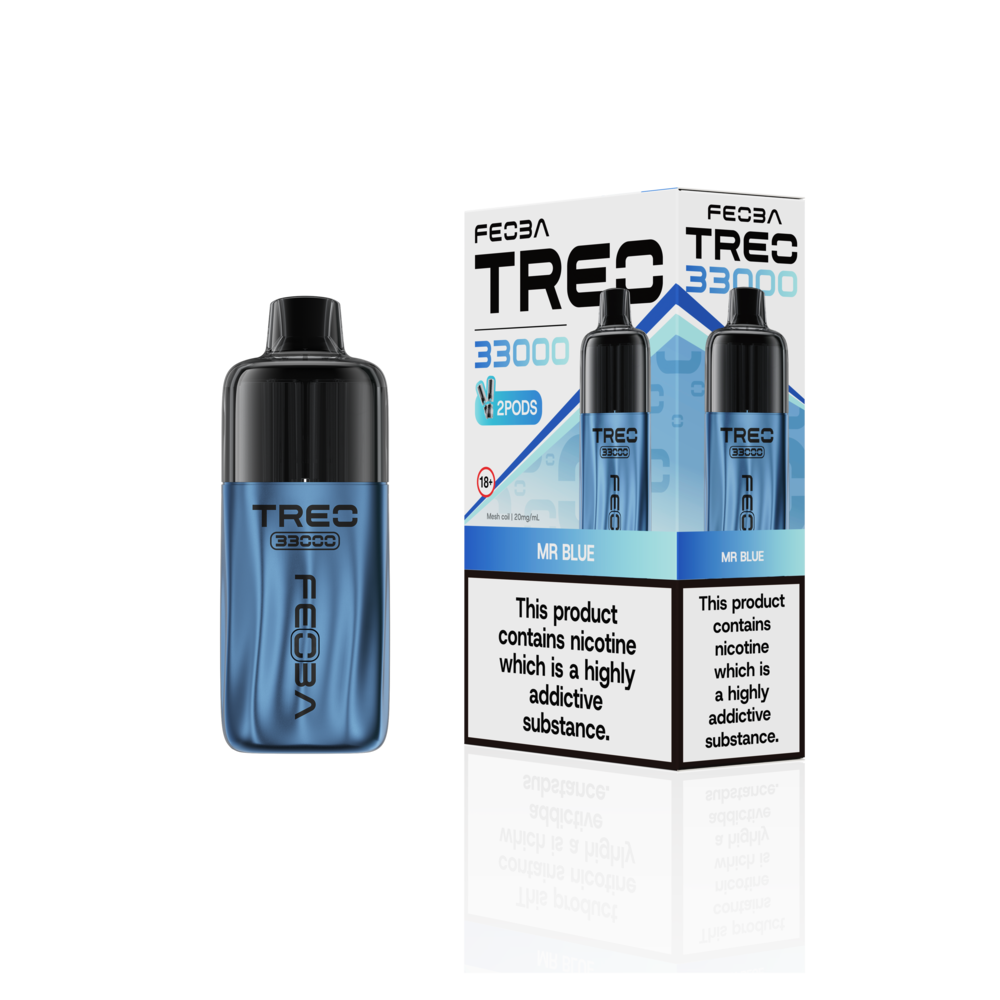 Feoba Trio 33000 Pre-filled Vape Pod Kit- Dual Flavour- 20mg -6 Pack