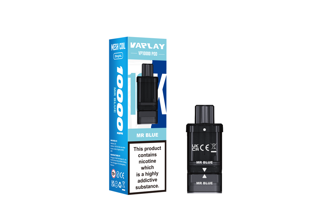 VAPLAY VP10000 Replacement Pods - 20m- 5 Pack