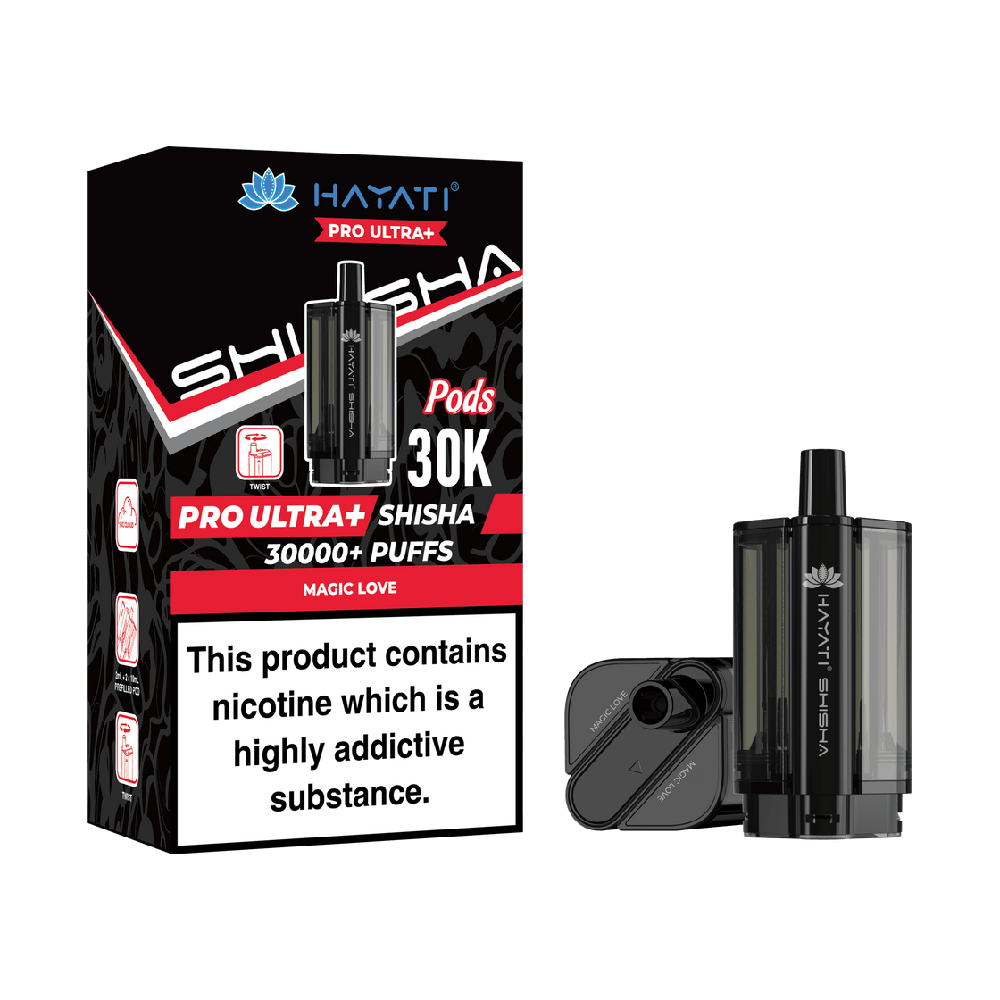 Hayati Pro Ultra+ Shisha Replacement Pods- 5 Pack