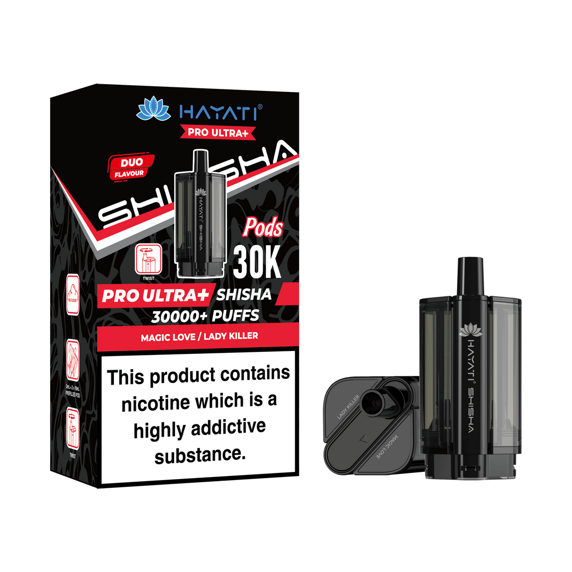 Hayati Pro Ultra+ Shisha Replacement Pods- 5 Pack