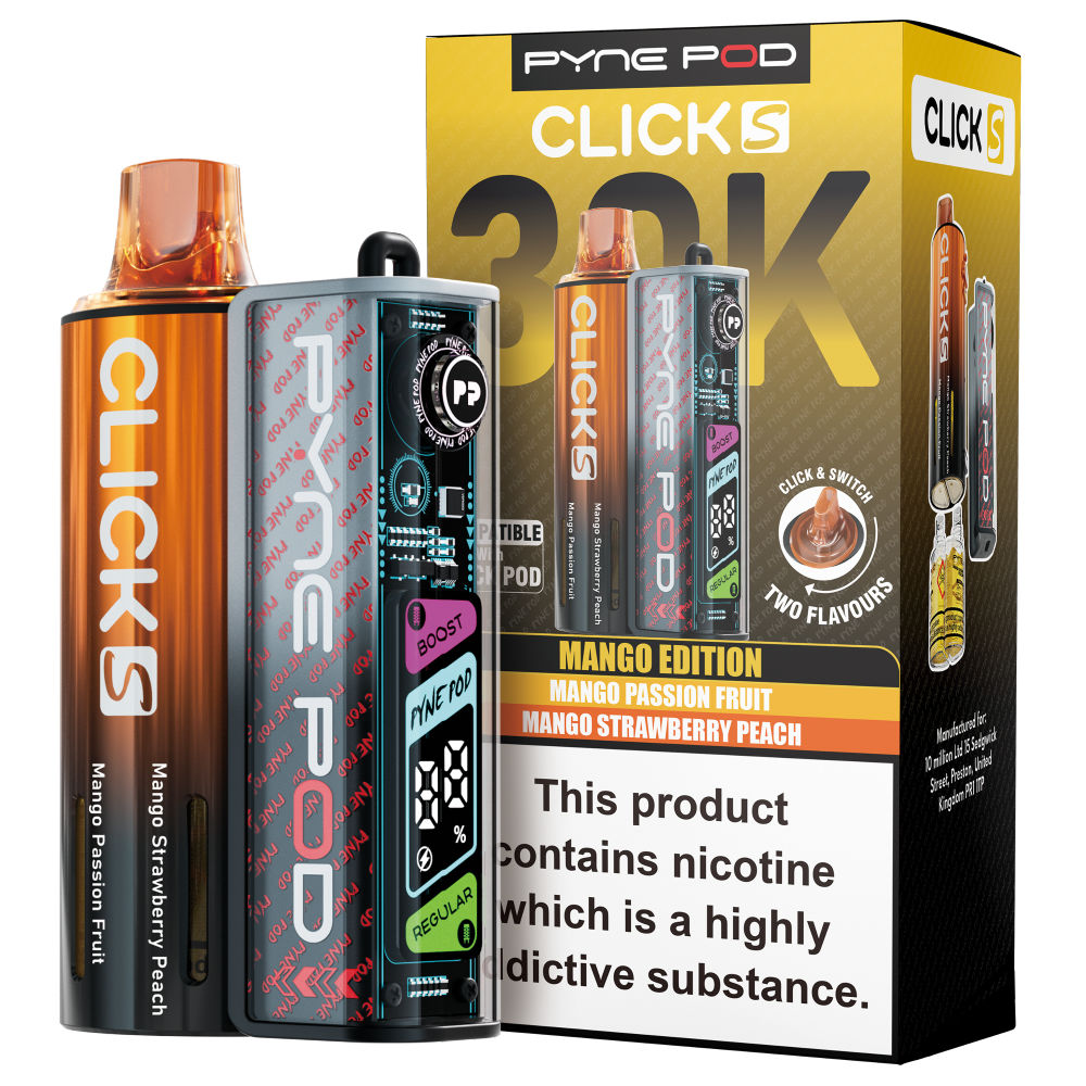 Pyne Pod Click S 30K Vape Kit - 20mg - 5 Pack