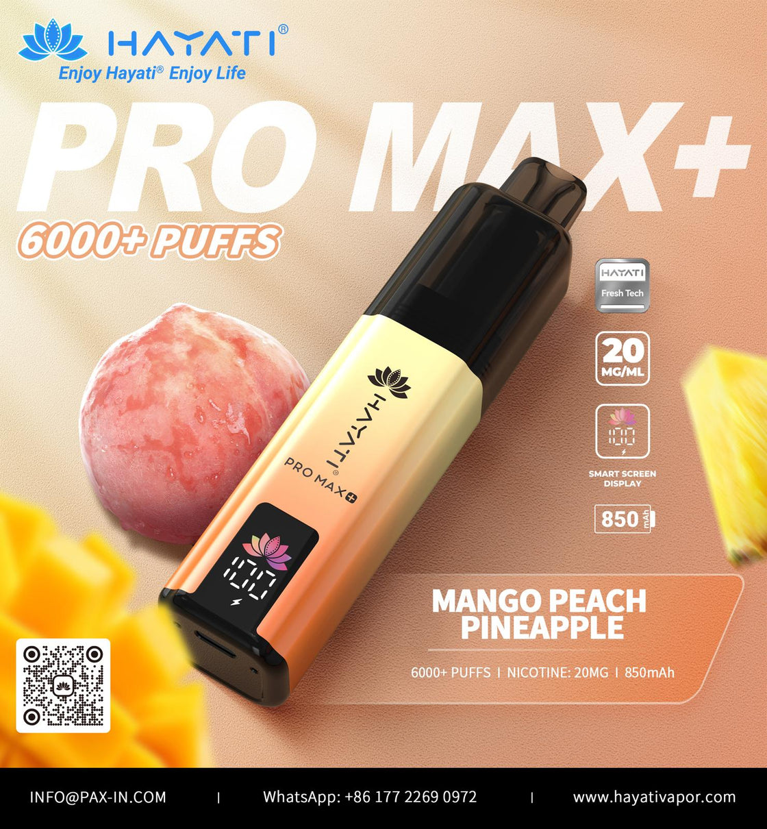 Hayati Pro Max Plus 6000 Box of 5 Pods - Prefilled Pods