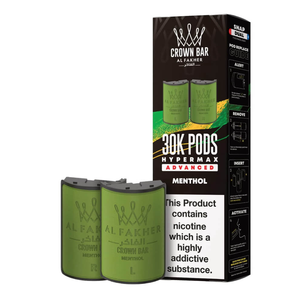 Al Fakher Crown Bar 30K Hypermax Prefilled Pods (Box of 5)