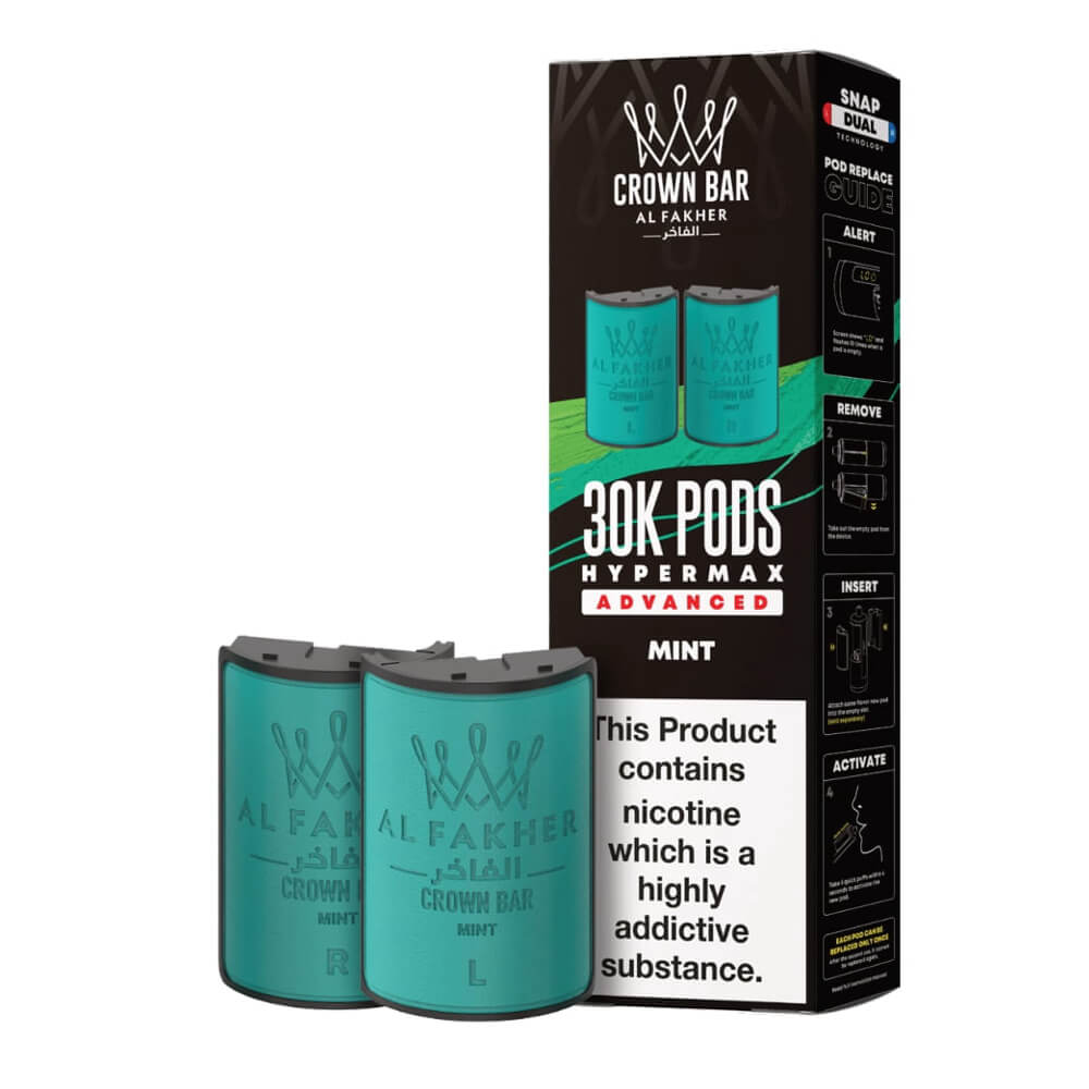 Al Fakher Crown Bar 30K Hypermax Prefilled Pods (Box of 5)