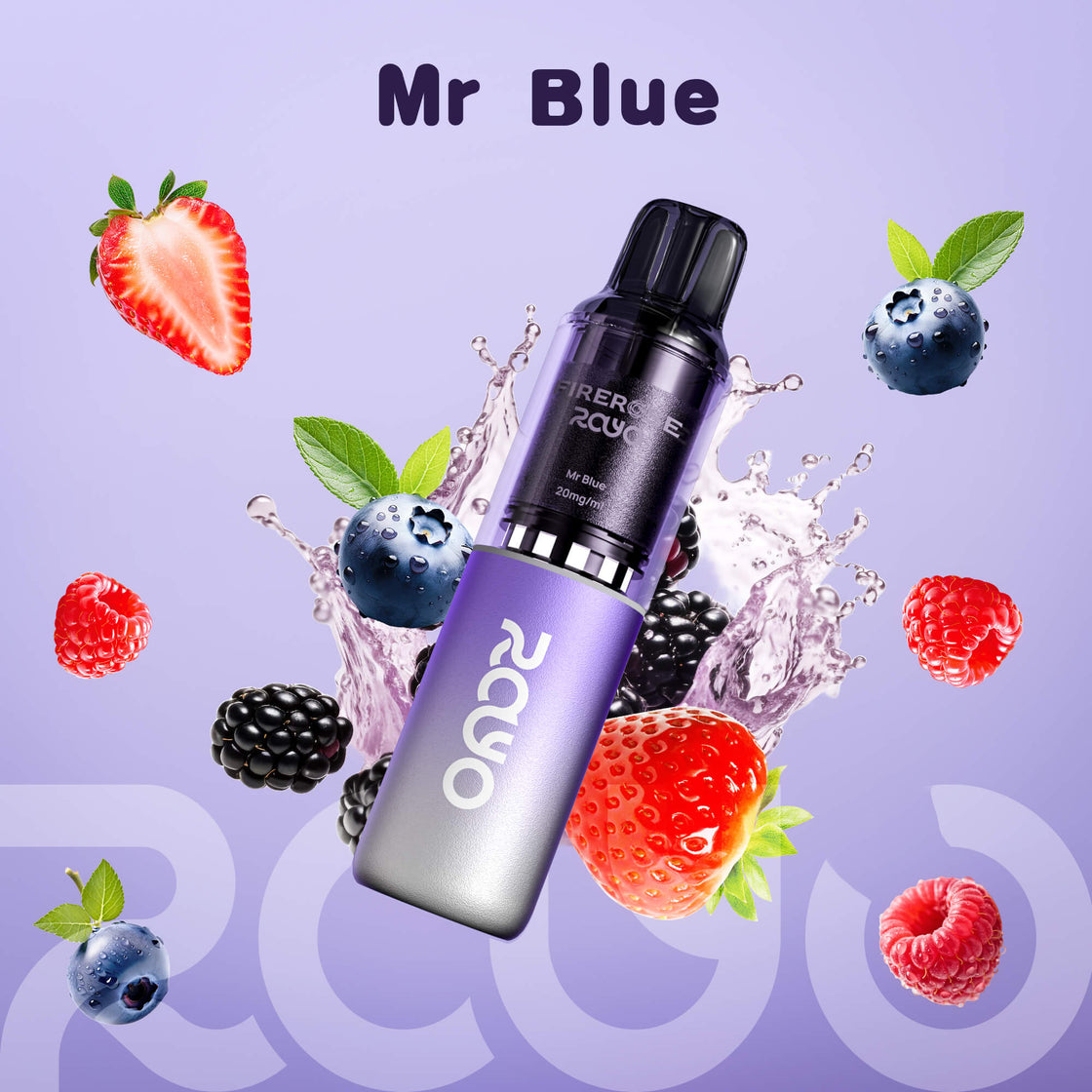 Firerose Rayo 600 Puffs Vape Kit - 20mg - 10 Pack