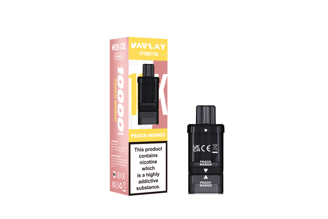 VAPLAY VP10000 Replacement Pods - 20m- 5 Pack