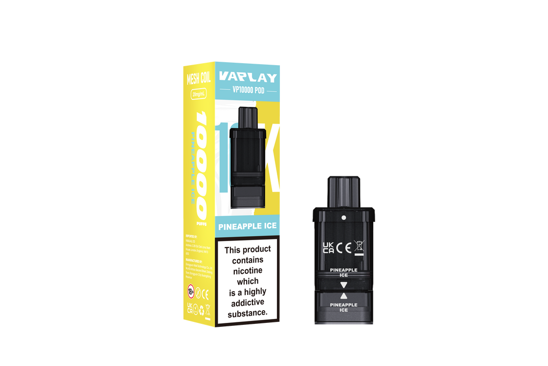 VAPLAY VP10000 Replacement Pods - 20m- 5 Pack