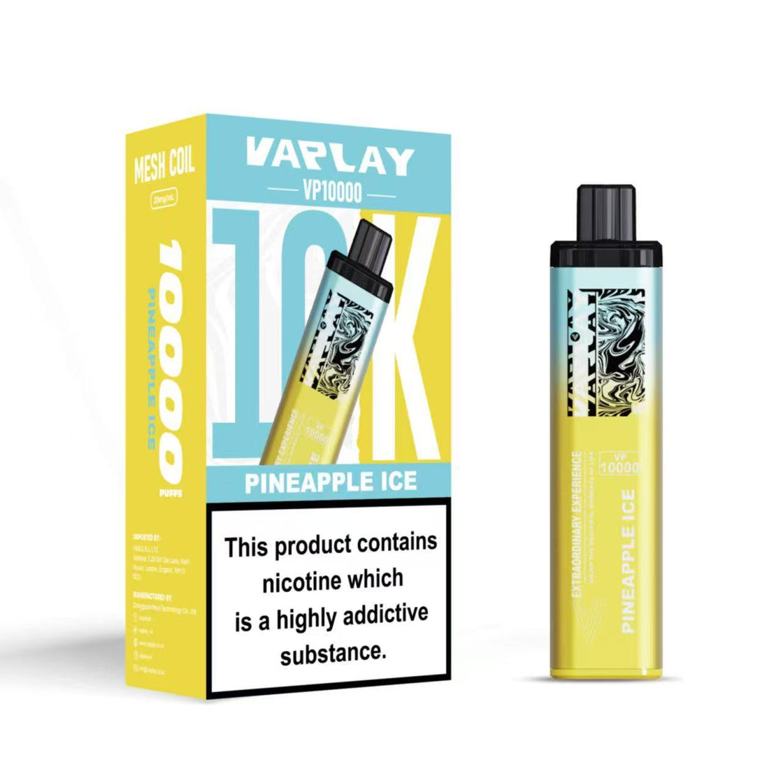 VAPLAY VP10000 Vape Pod Kit - 20mg - 5 Pack