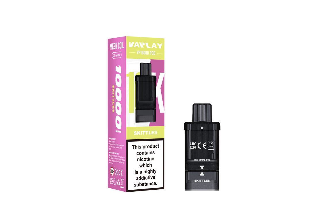 VAPLAY VP10000 Replacement Pods - 20m- 5 Pack