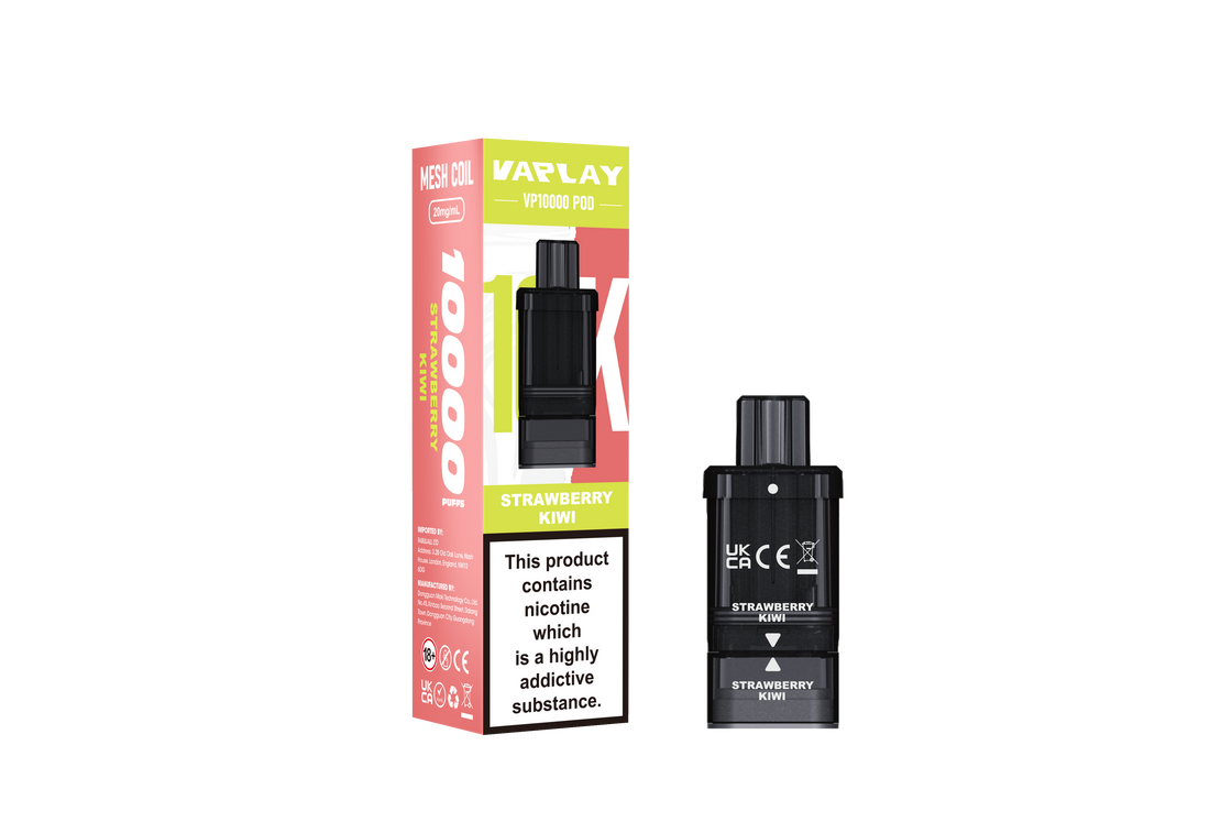 VAPLAY VP10000 Replacement Pods - 20m- 5 Pack